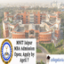 MNIT Jaipur MBA Admission Open; Apply by April 7